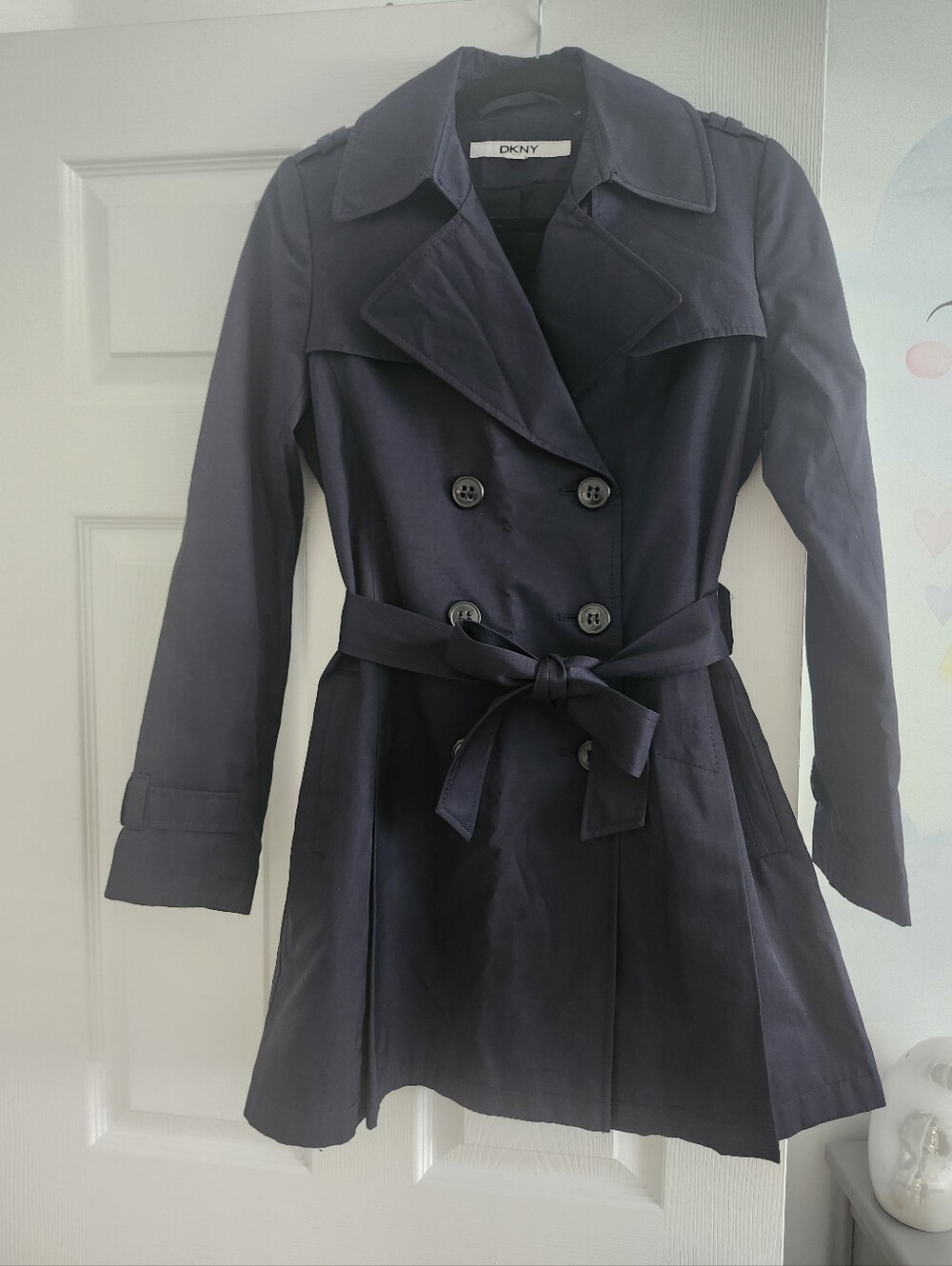 DKNY Navy Coat XS NWOT